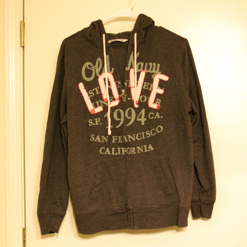 Old Navy - Gray & Pink Logo Hoodie & Lounge Pants
